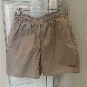 TALENTLESS Nylon Shorts Bone/Beige Elastic Waistband